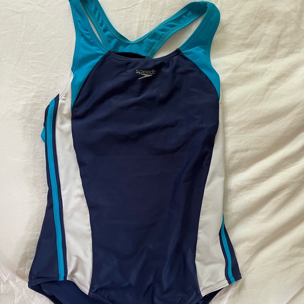 Nike Kids 14-16 Blue Onepiece